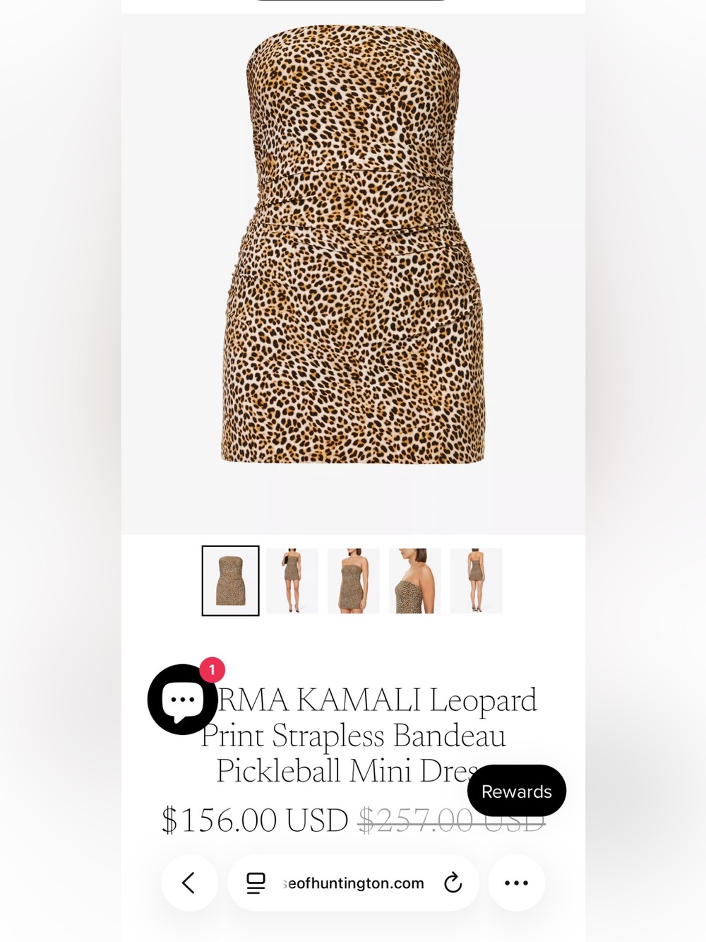 Norma Kamali Strapless Leopard-Print Bodycon Dress - Black & Tan